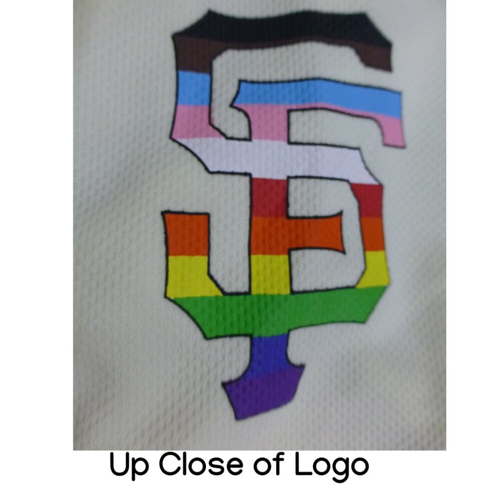 San Francisco Giants LGBTQA+ Pride Jersey - Has Small Stain at Front (Size M) - Picture 8 of 12